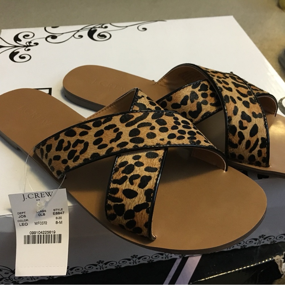 JCrew Cheetah Sandals